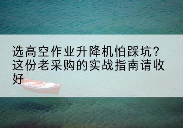 雷山高空作业升降机厂家推荐-选高空作业升降机怕踩坑？这份老采购的实战指南请收好